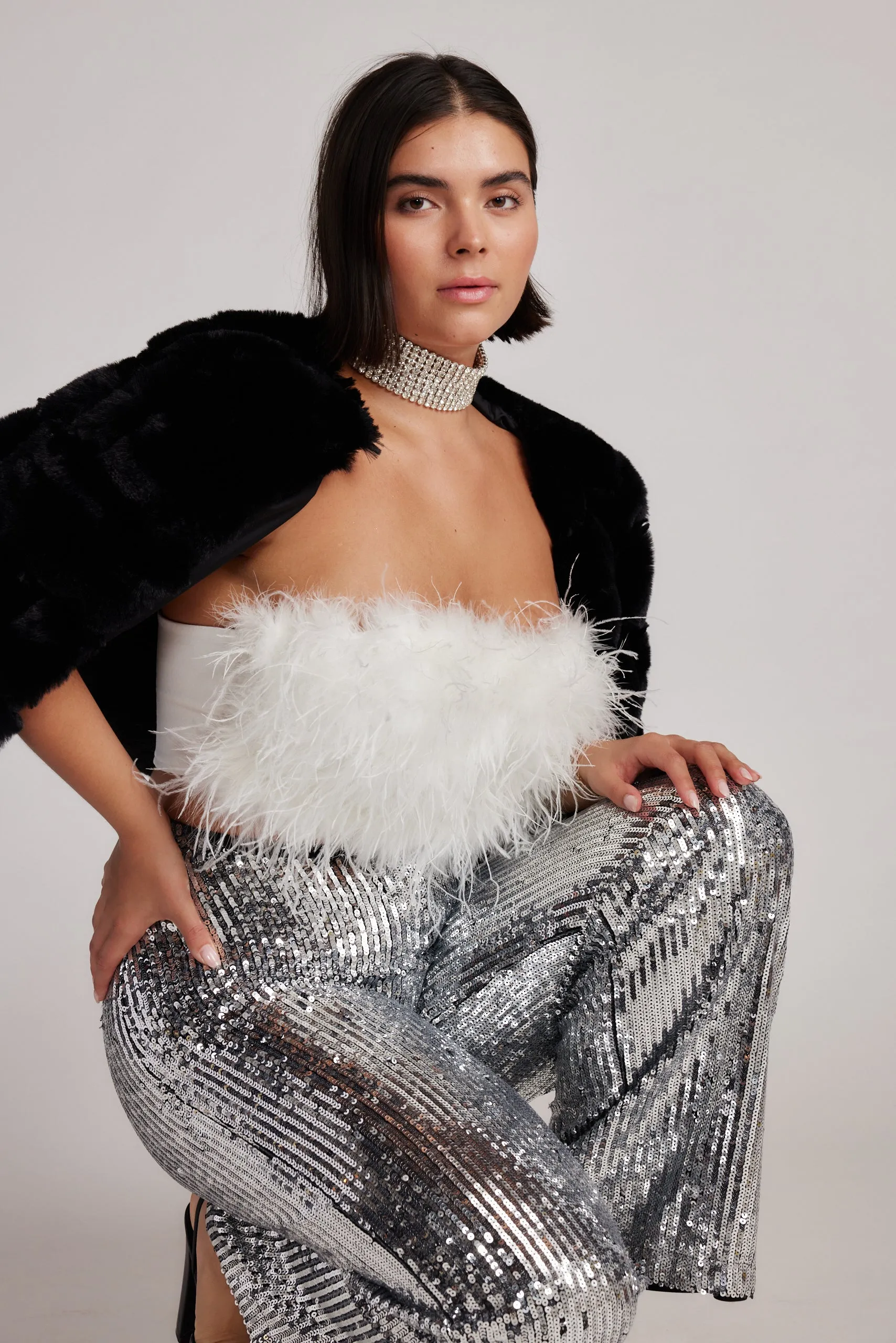 Chanel White Faux Feather Top sold by 12th Tribe product image thumbnail 5