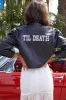 'Til Death Black Vegan Leather Jacket sold by 12th Tribe