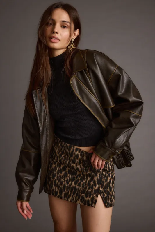 Sahara Leopard Micro Mini Skirt sold by 12th Tribe