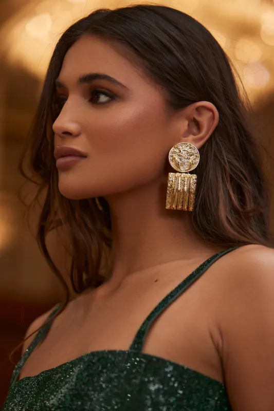 Cassius Gold Coin Earrings sold by 12th Tribe