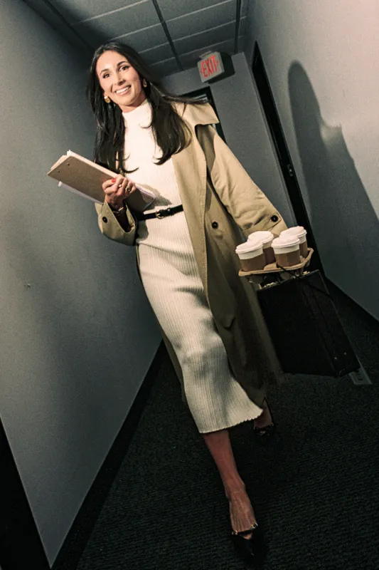 Ruth Cream Turtleneck Sleeveless Sweater Midi Dress made by 12th Tribe