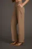 Virginia Taupe Seamed Slim Leg Trousers sold by 12th Tribe