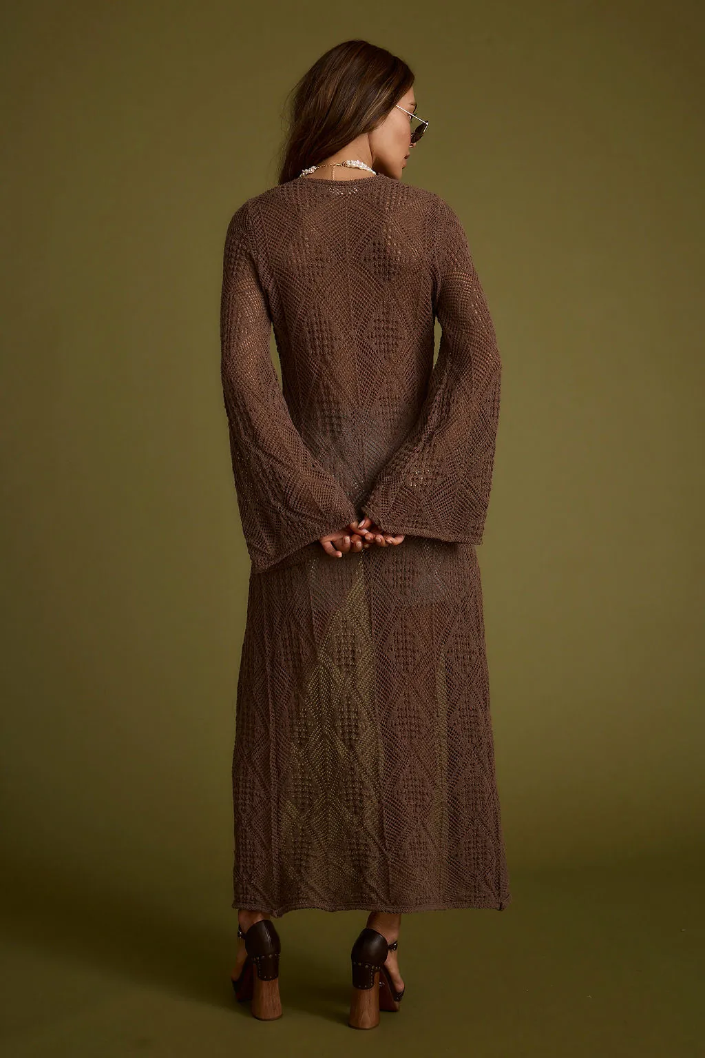 Oakley Mocha Knit Maxi Cardigan sold by 12th Tribe product image thumbnail 2