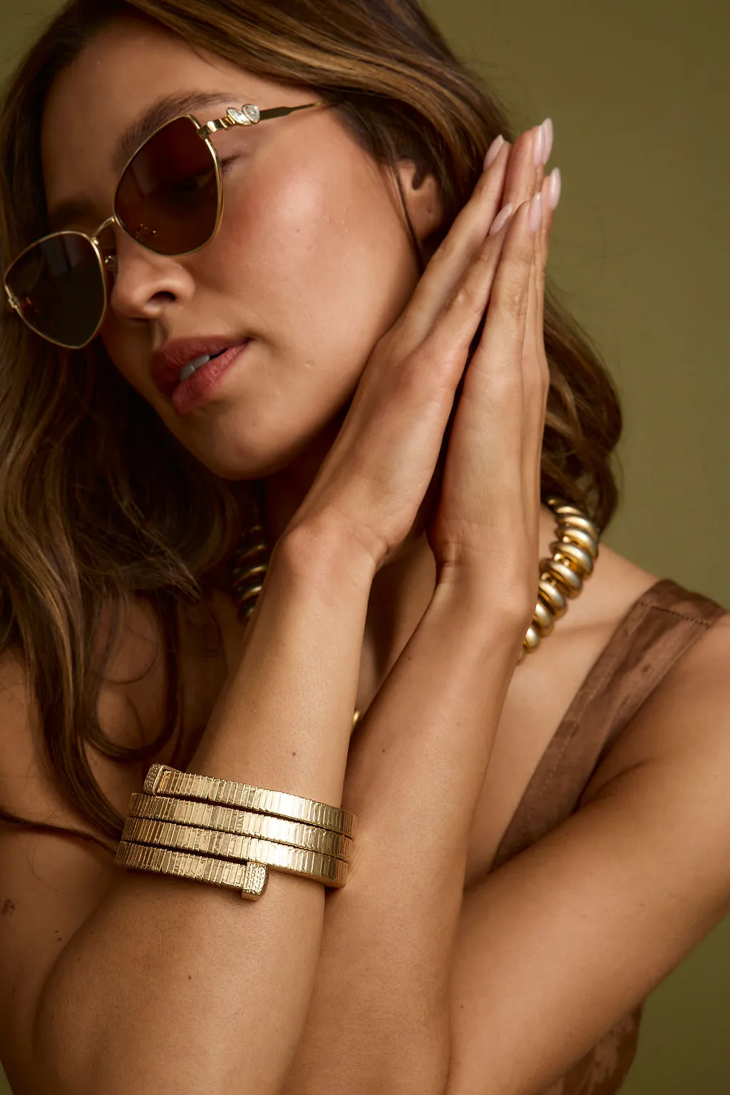 Forevermore Gold Metal Bangle sold by 12th Tribe product image thumbnail 3