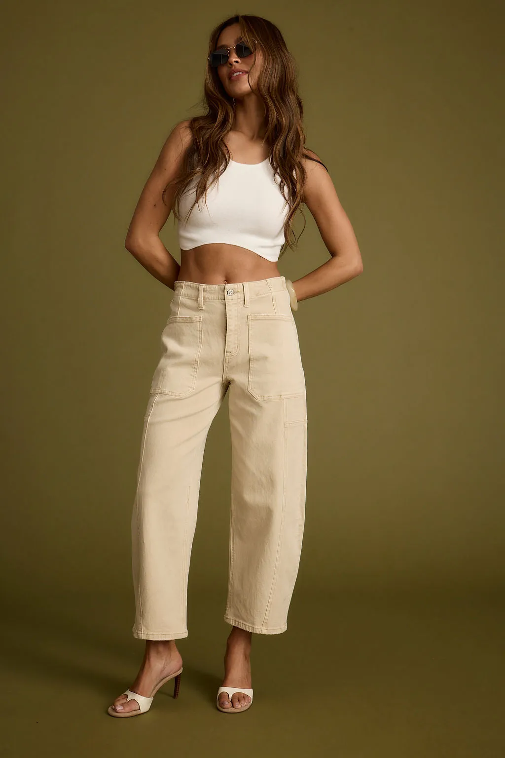 Malorie White Sleeveless Cropped Top sold by 12th Tribe product image thumbnail 4