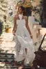 Princesa White Lace Drop Waist Maxi Dress sold by 12th Tribe