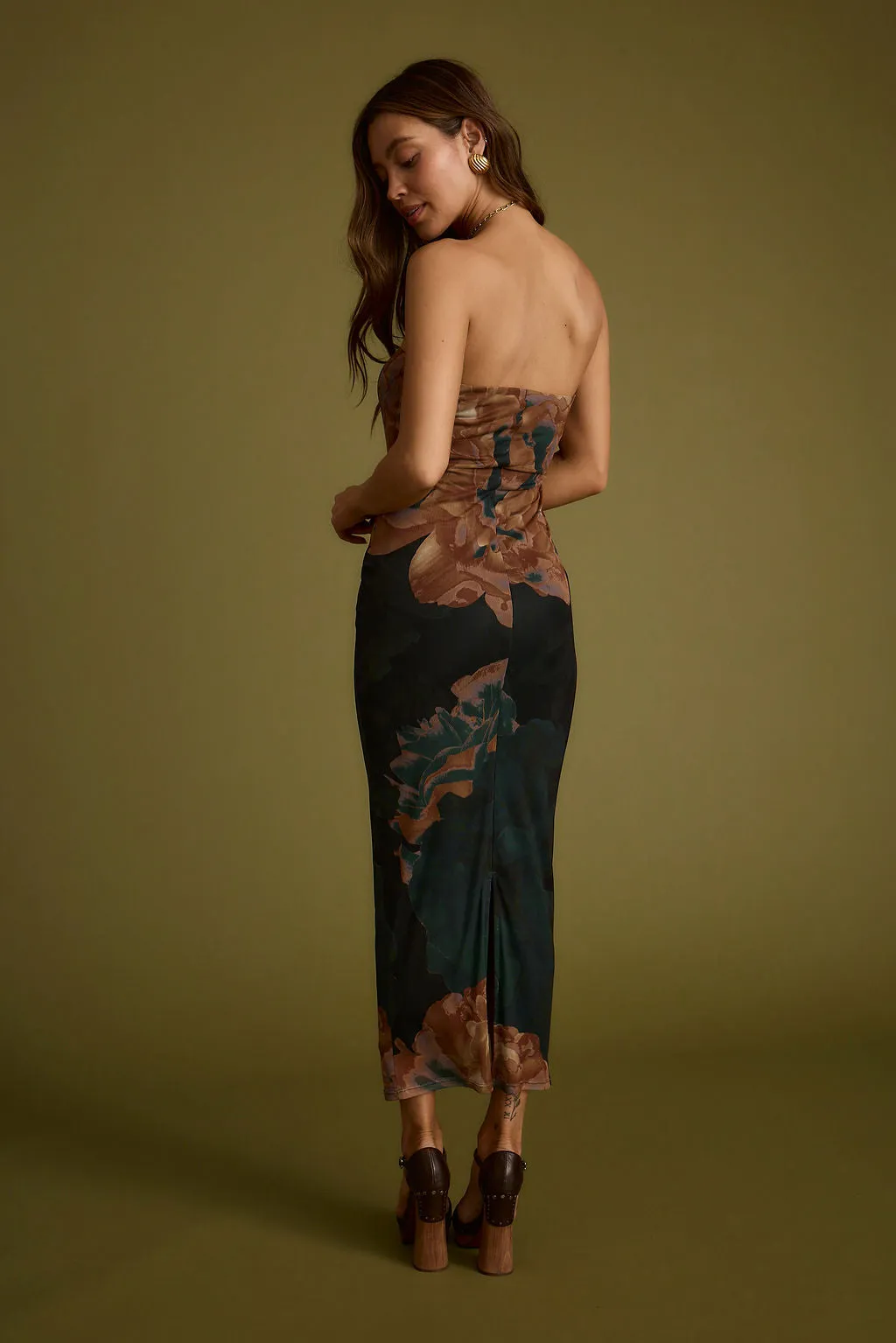 Avani Emerald Floral Strapless Maxi Dress sold by 12th Tribe product image thumbnail 2