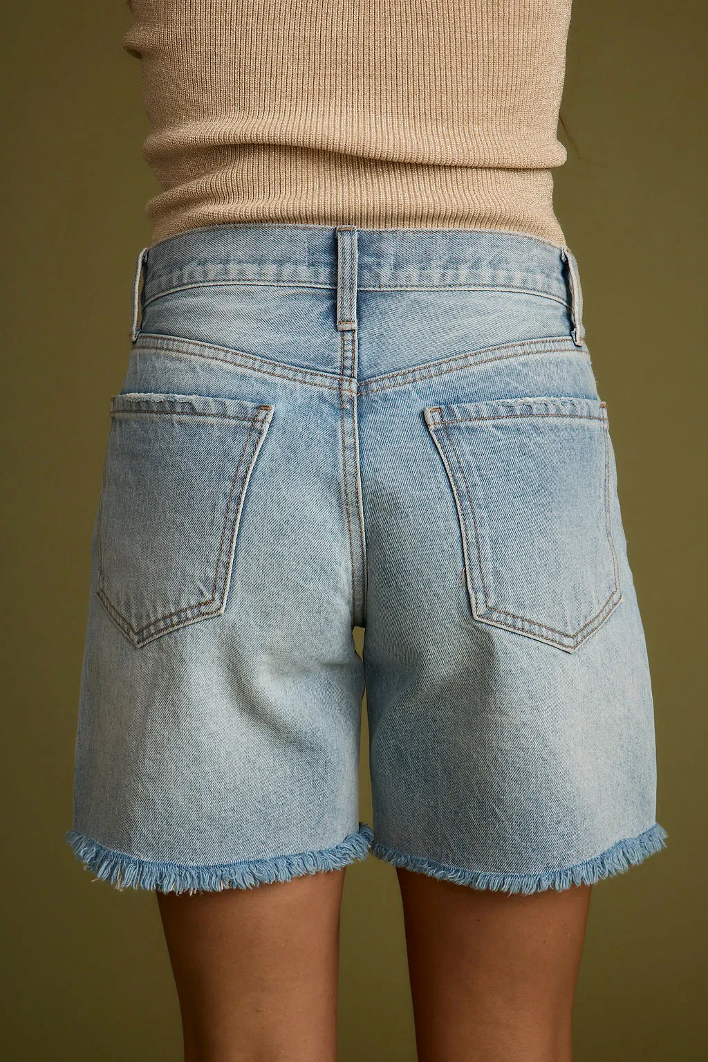 Nita Distressed Denim Shorts sold by 12th Tribe product image thumbnail 2