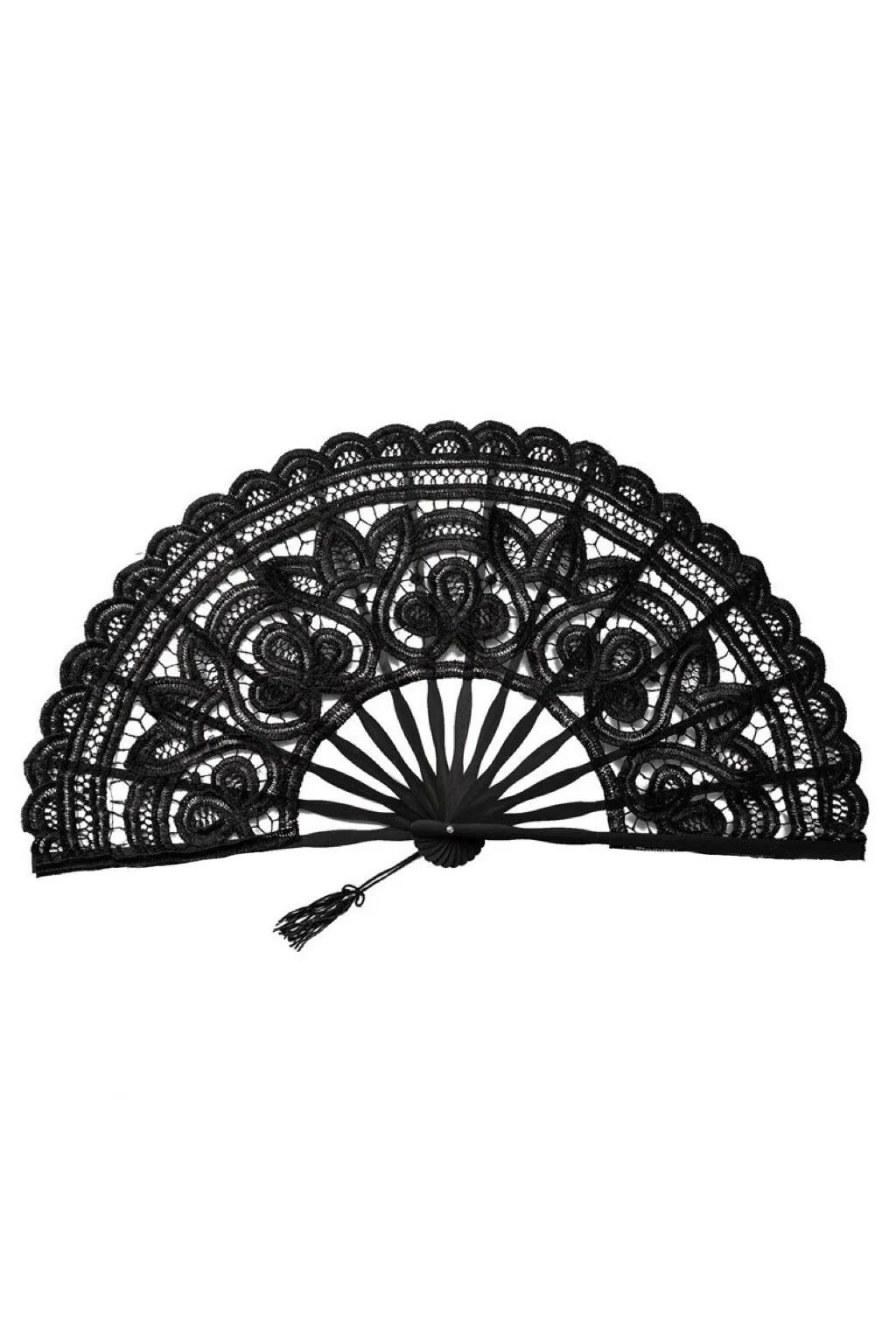 Unveiled Black Lace Fan sold by 12th Tribe product image thumbnail 3