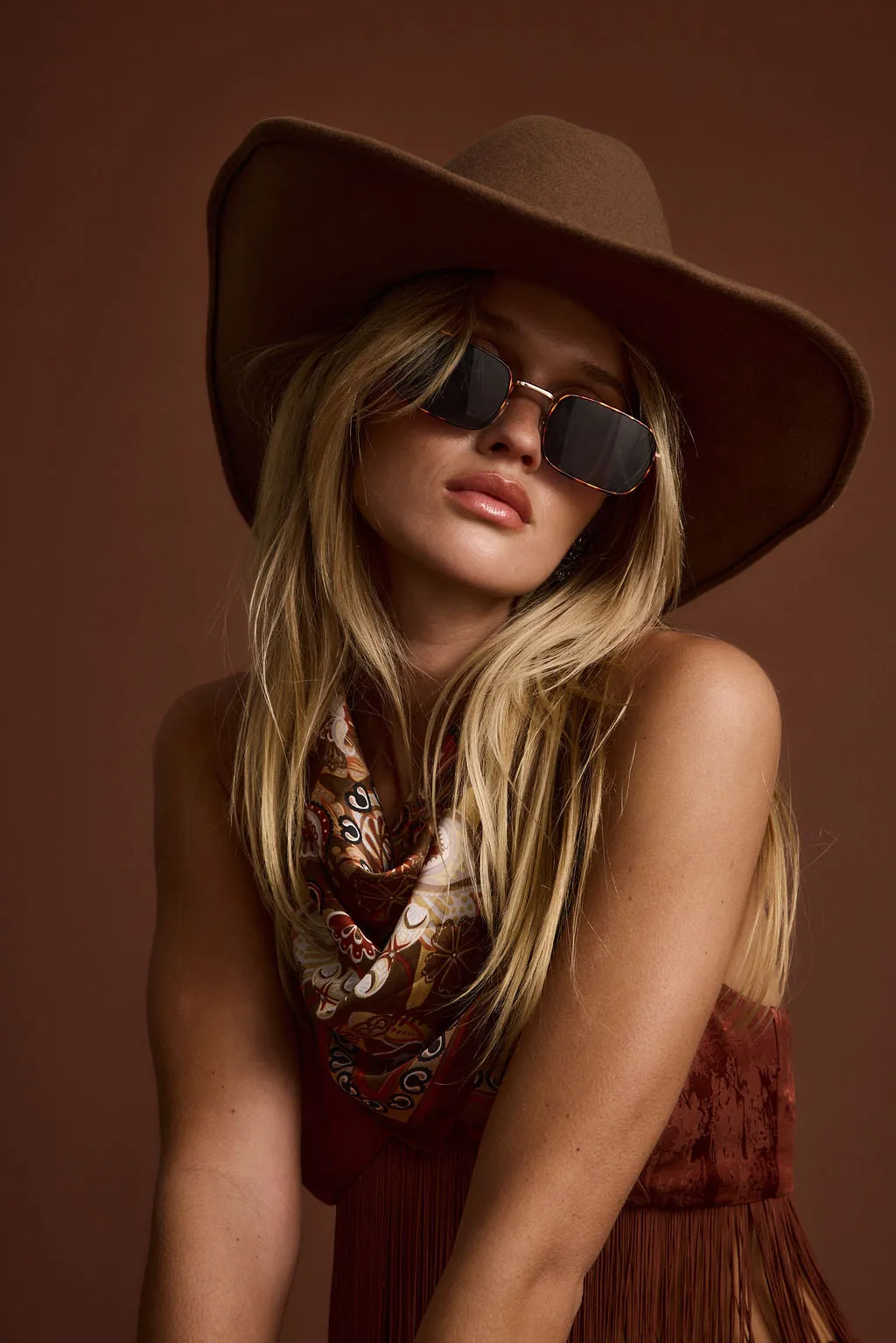 Bandit Mocha Floral Scarf sold by 12th Tribe product image thumbnail 4