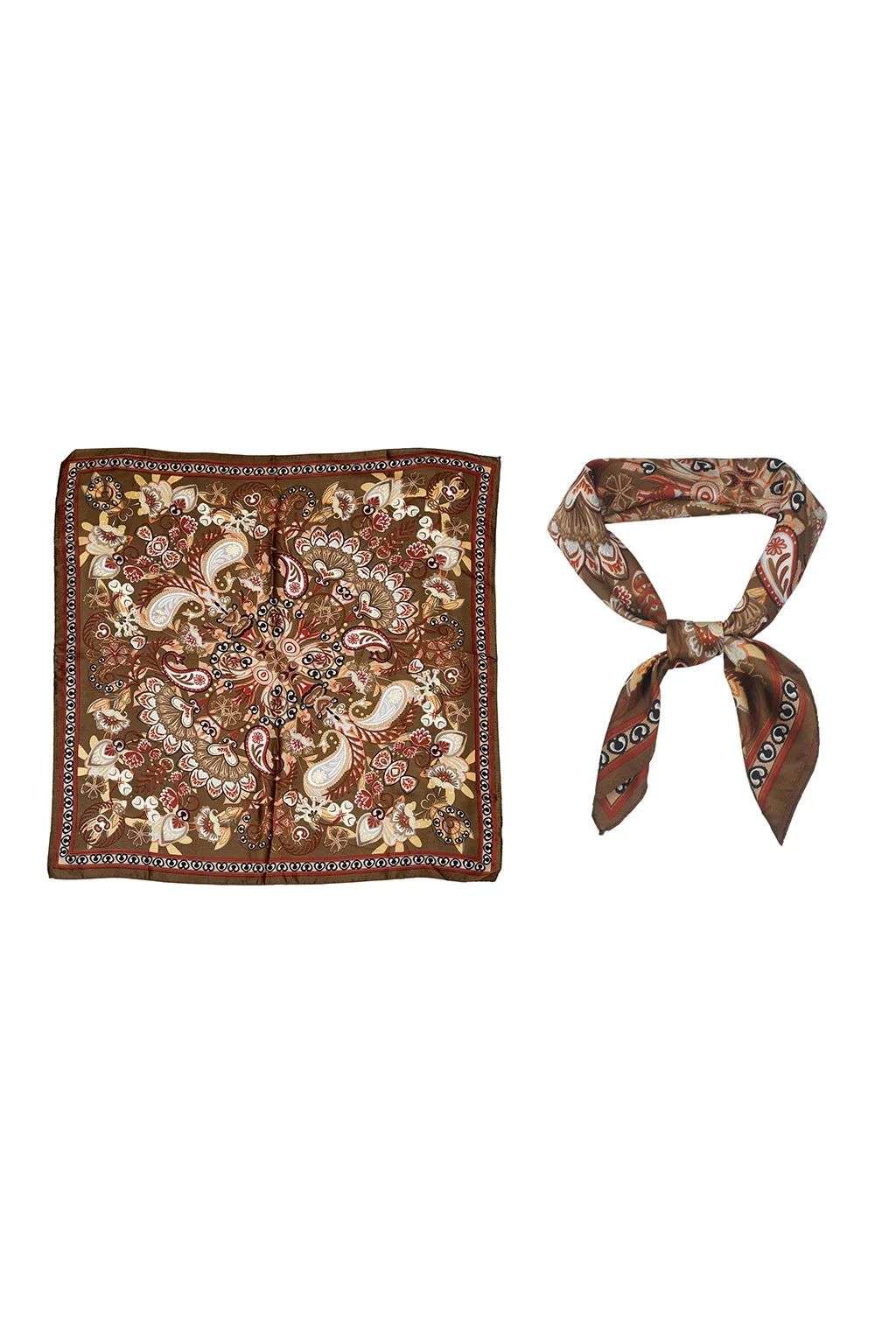 Bandit Mocha Floral Scarf sold by 12th Tribe product image thumbnail 2