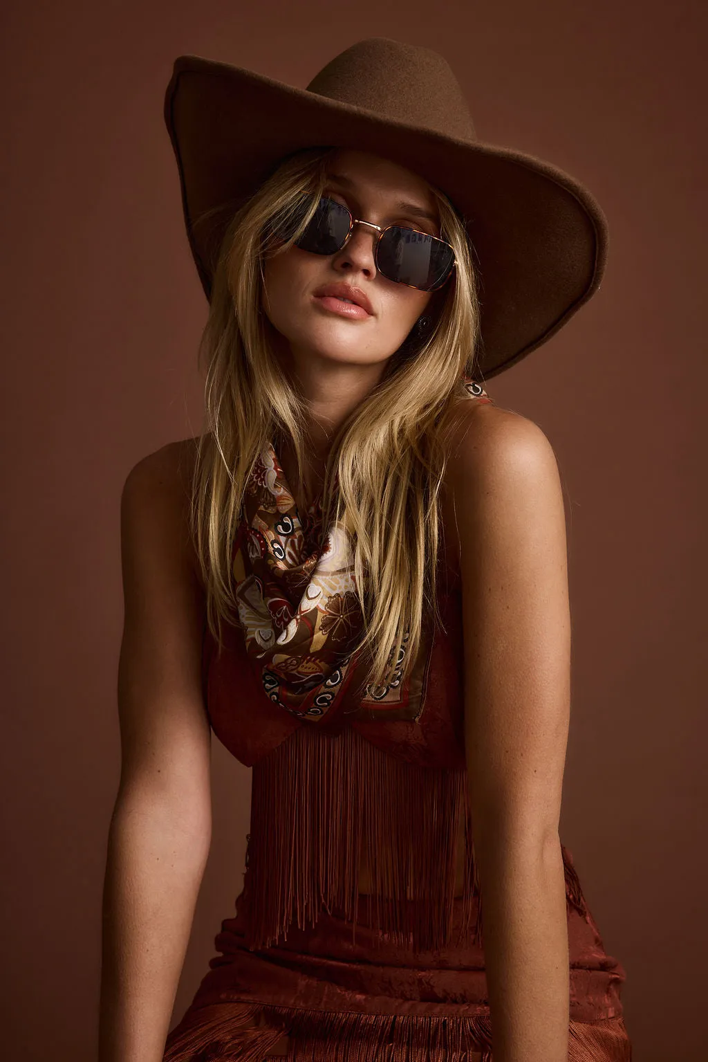 Bandit Mocha Floral Scarf sold by 12th Tribe product image thumbnail 5