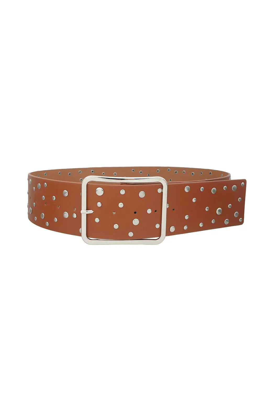 Saloon Washed Cognac Studded Belt sold by 12th Tribe product image thumbnail 5