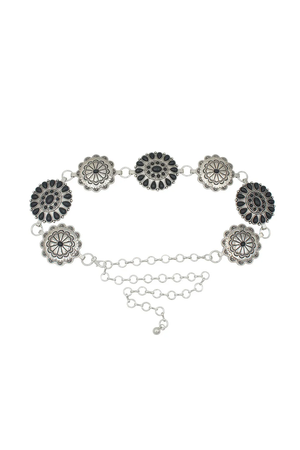 Silverado Silver and Black Statement Chain Belt sold by 12th Tribe product image thumbnail 3