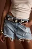 Saddle Black and White Cow Print Genuine Leather Belt sold by 12th Tribe