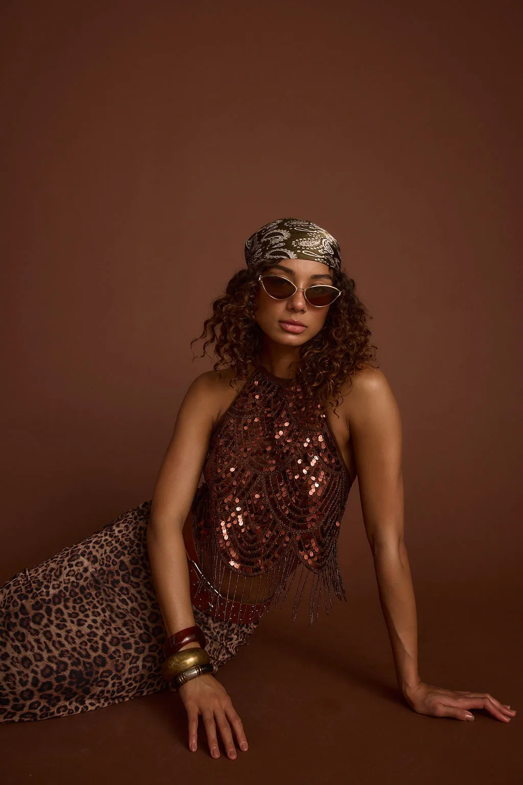 Bandit Olive Paisley Scarf sold by 12th Tribe product image thumbnail 4