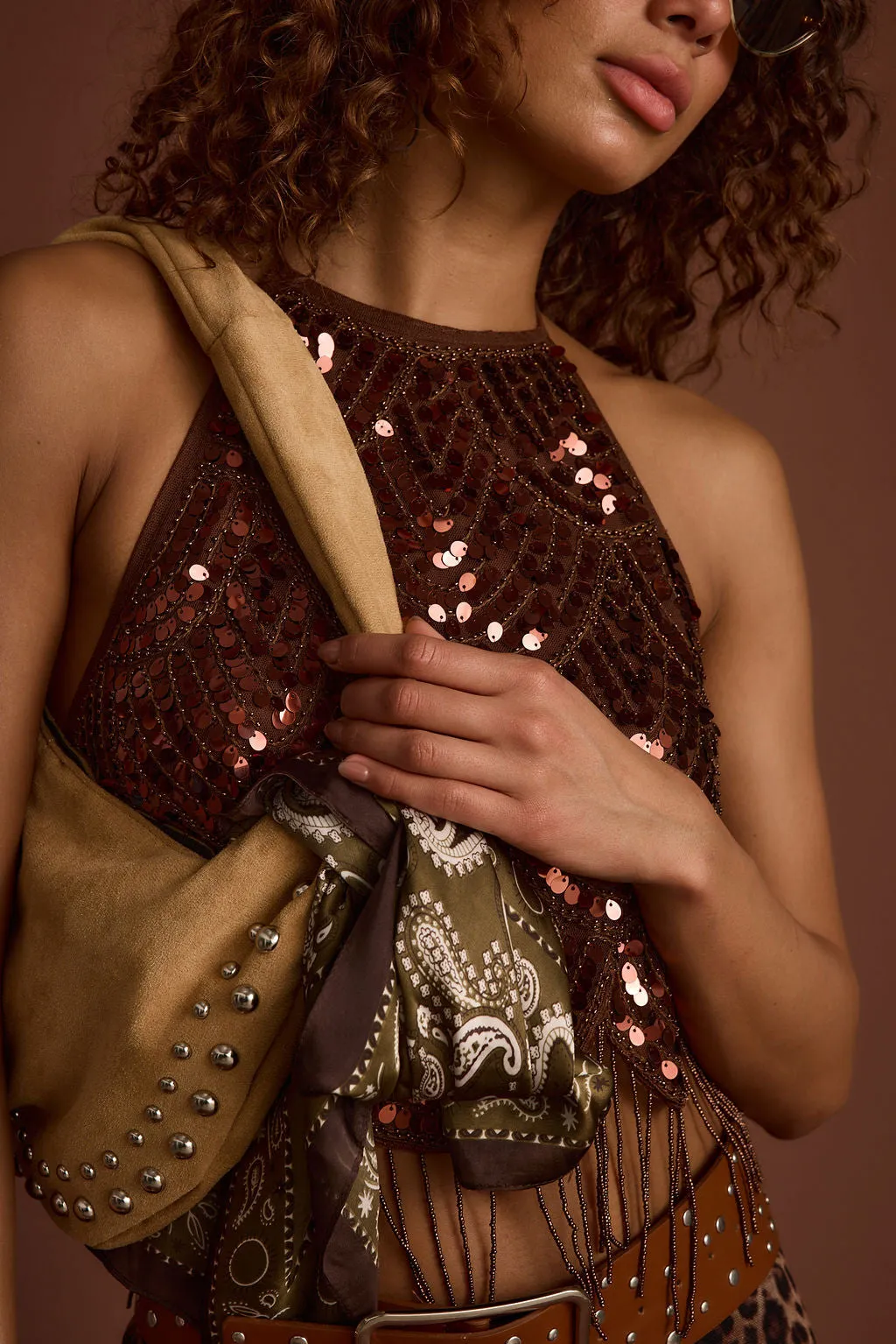 Bandit Olive Paisley Scarf sold by 12th Tribe product image thumbnail 5