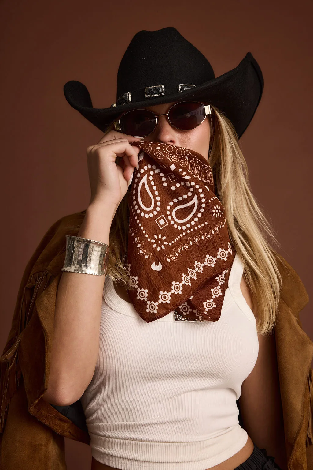 Bandit Terracotta Paisley Scarf sold by 12th Tribe product image thumbnail 4