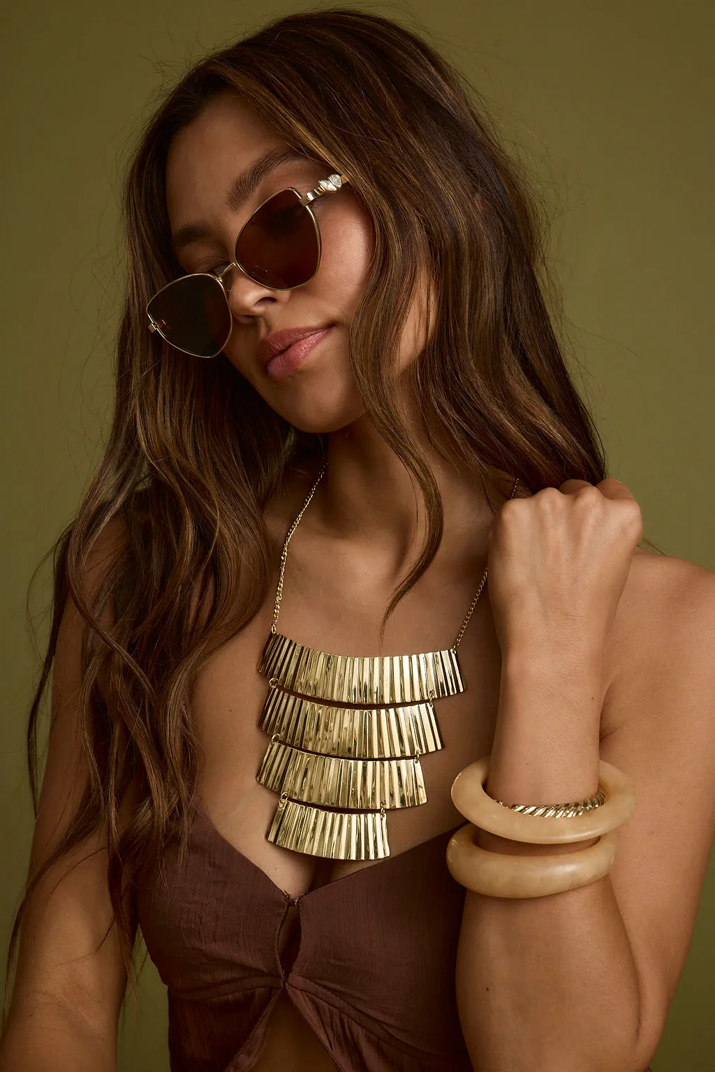 Empire Gold Statement Necklace sold by 12th Tribe