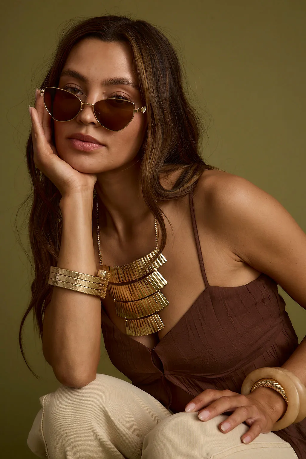 Empire Gold Statement Necklace sold by 12th Tribe product image thumbnail 2