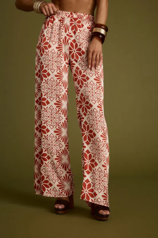 Cubana Rust Satin Pants sold by 12th Tribe