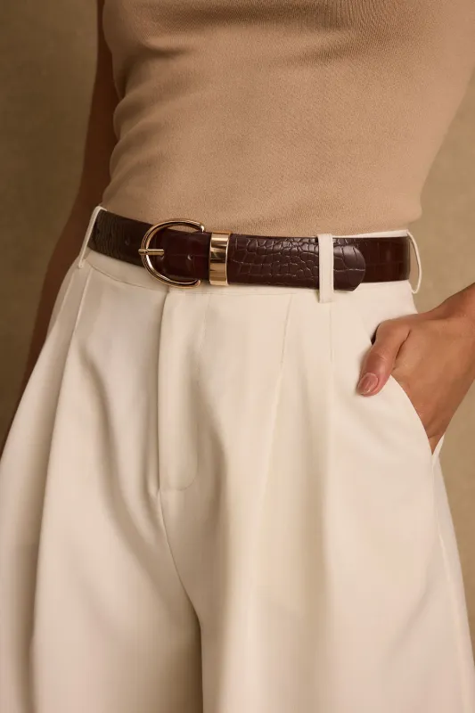 Vital Brown and Gold Belt made by 12th Tribe