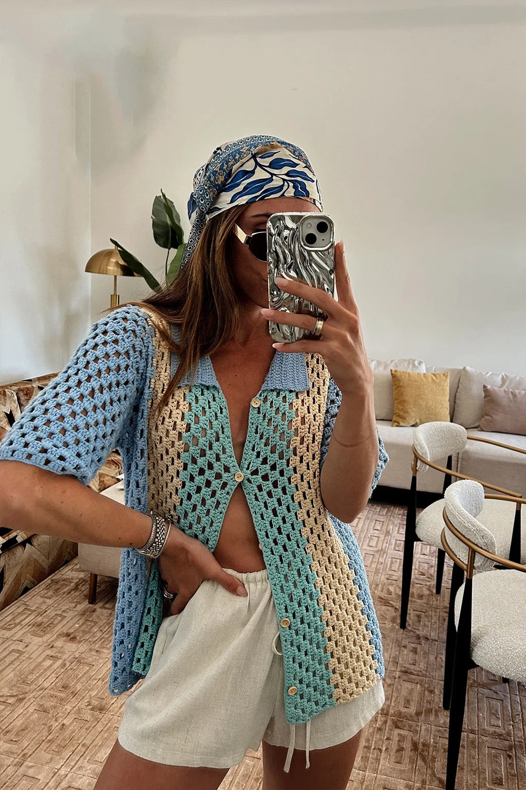 Delmar Crochet Button Shirt sold by 12th Tribe