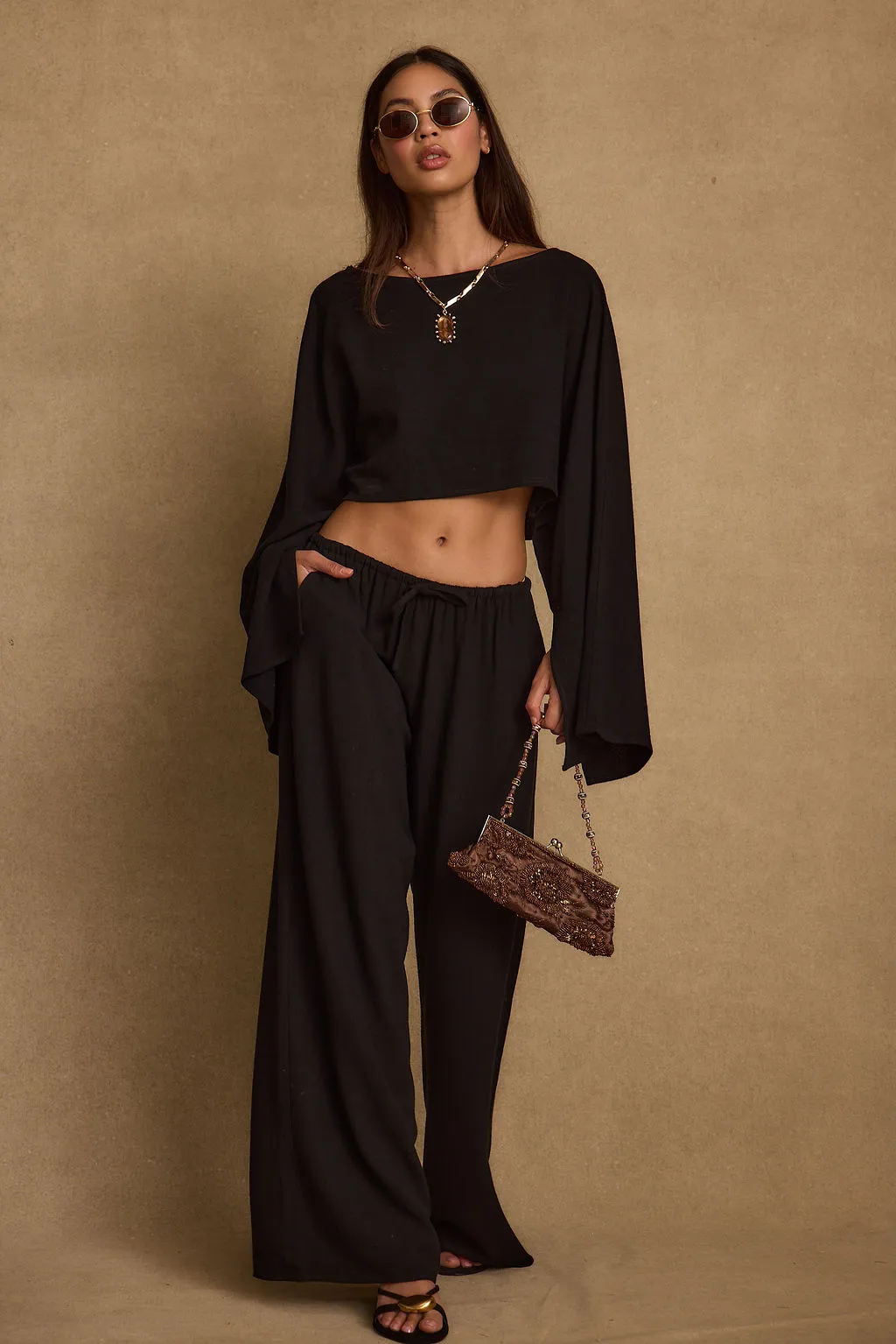 Clear Breeze Black Linen Pants sold by 12th Tribe product image thumbnail 4