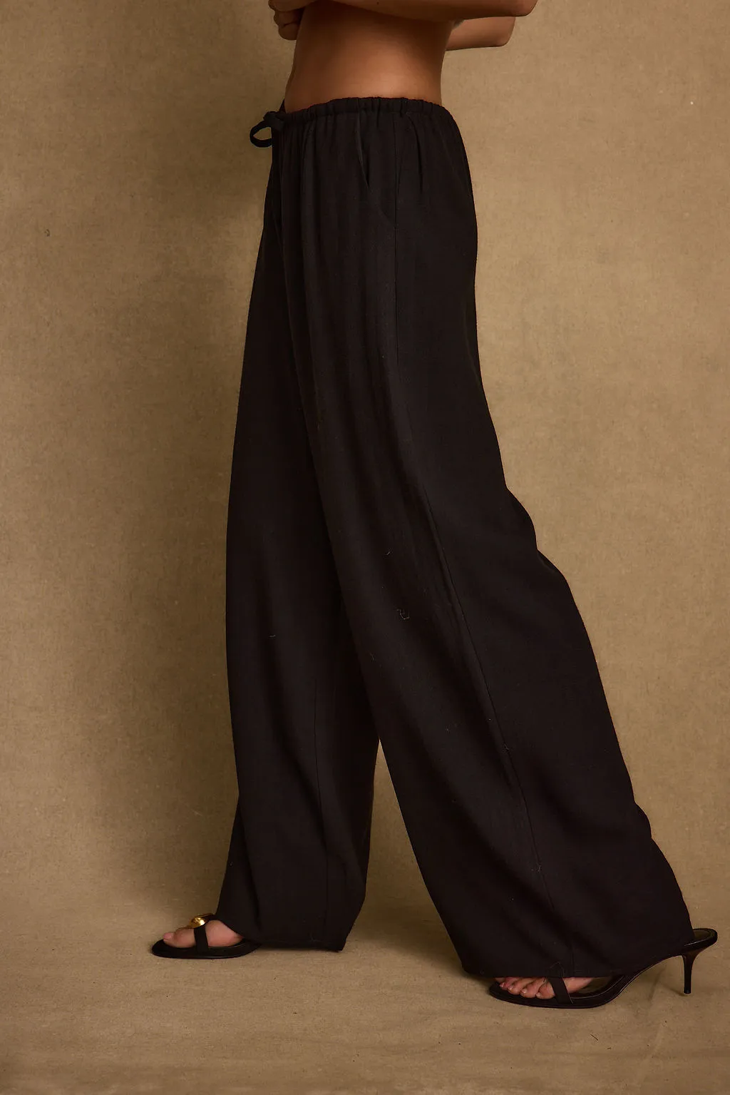 Clear Breeze Black Linen Pants sold by 12th Tribe product image thumbnail 5