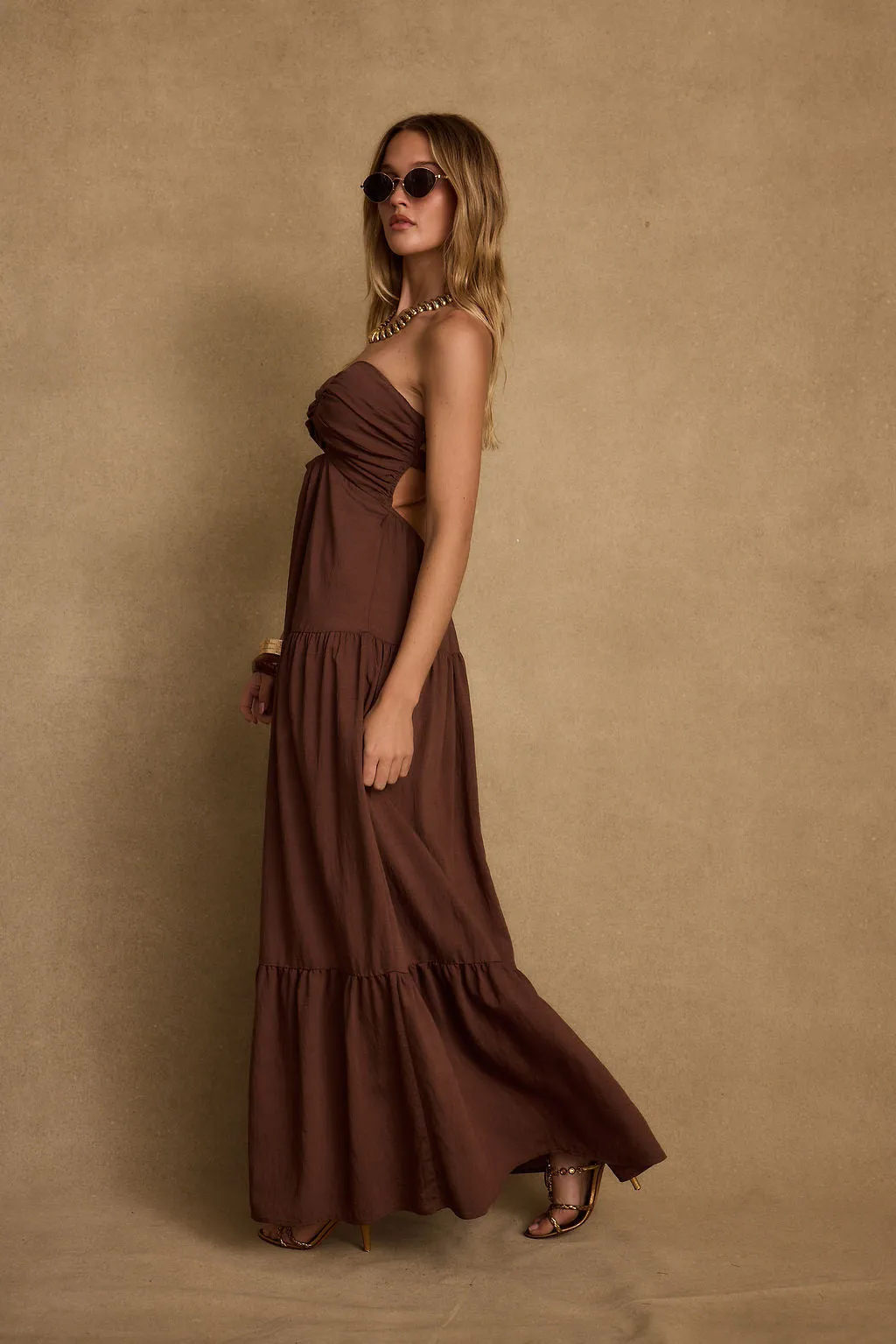 Mara Mocha Maxi Dress sold by 12th Tribe product image thumbnail 5