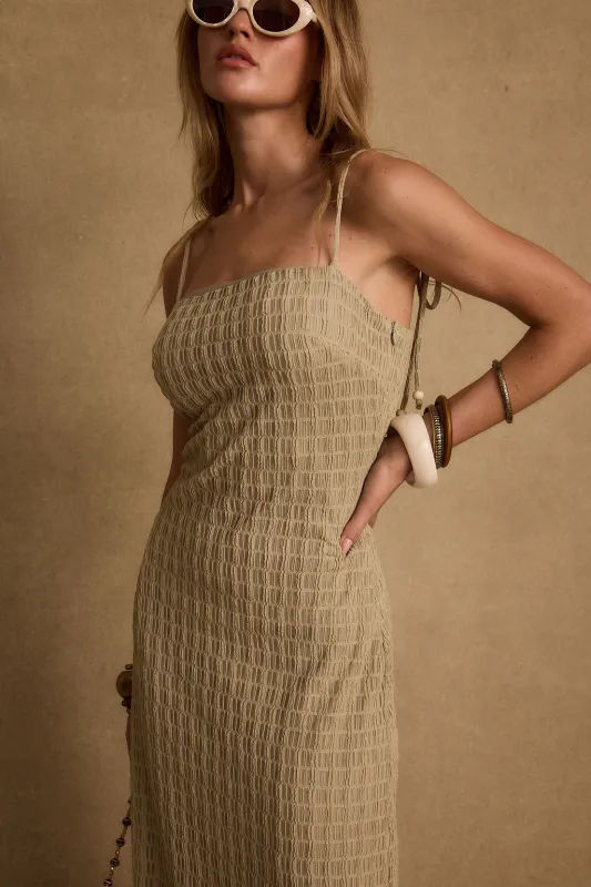 Jazmin Light Sage Midi Dress sold by 12th Tribe