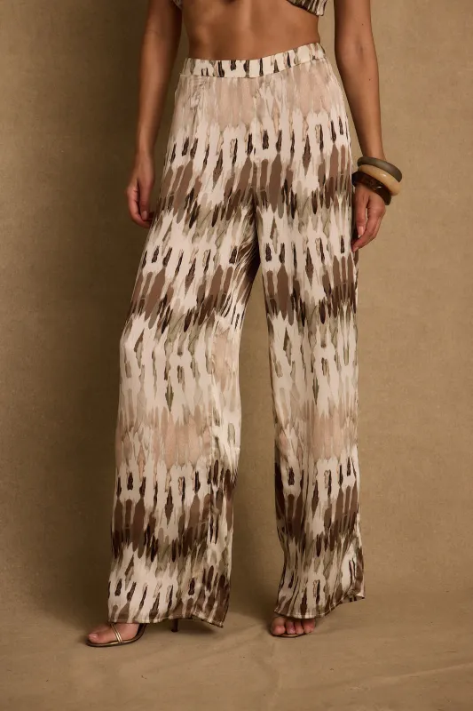 Taza Abstract Satin Pant sold by 12th Tribe