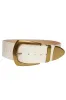 Jasper White And Gold Statement Belt sold by 12th Tribe