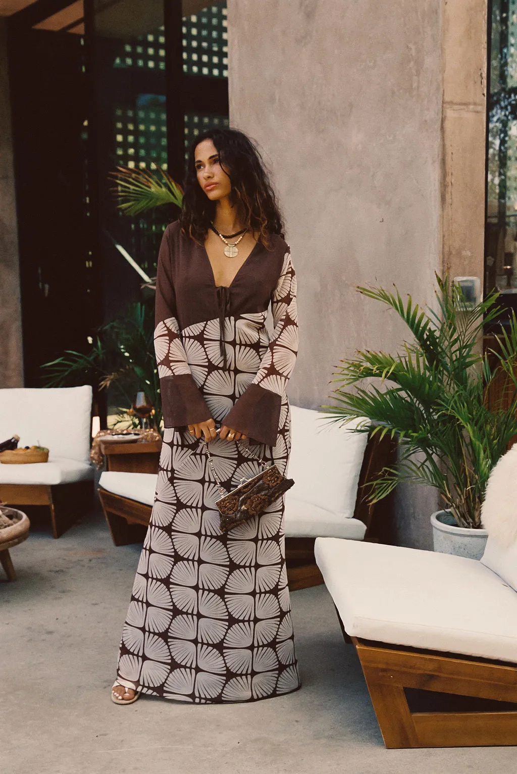 Thea Block Print Maxi Dress sold by 12th Tribe product image thumbnail 2