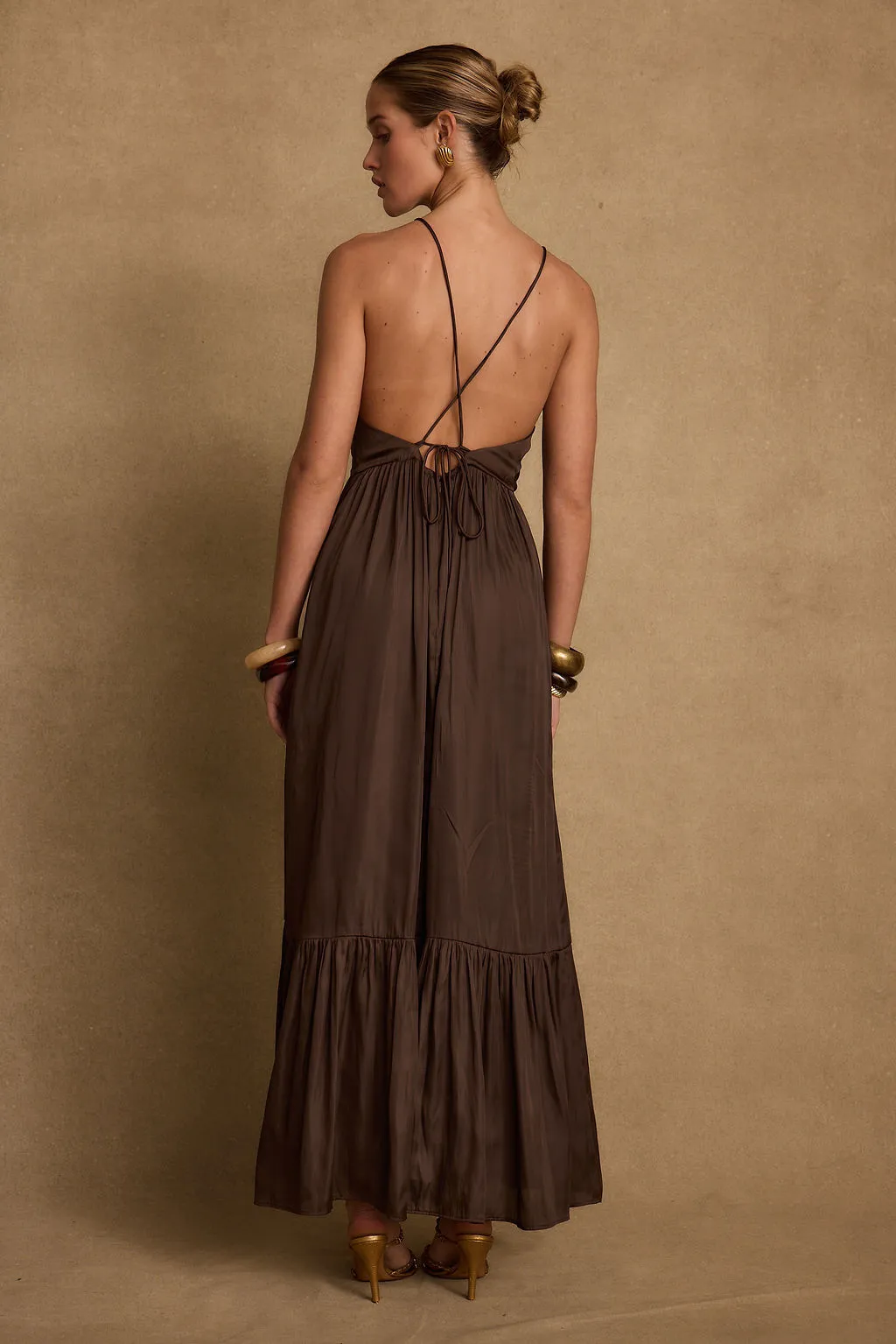 Mia Espresso Maxi Dress sold by 12th Tribe product image thumbnail 3