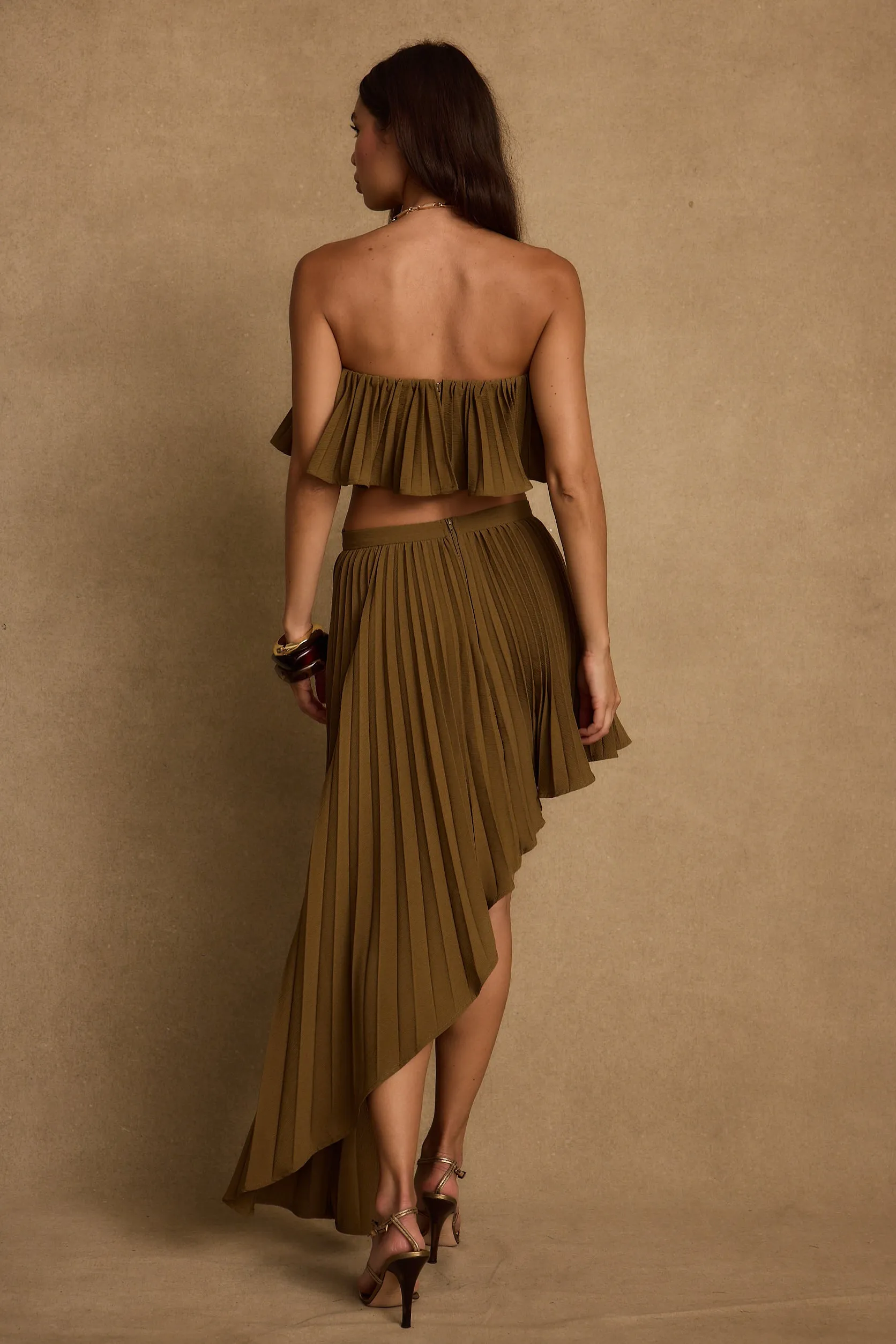 Lima Olive Crop Top sold by 12th Tribe product image thumbnail 2