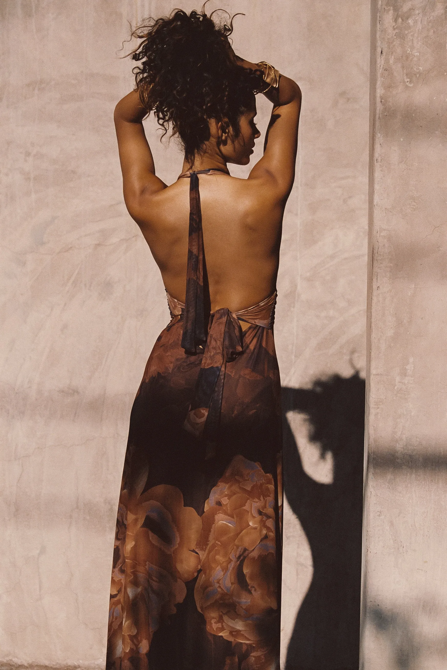 Rosalia Mocha Mesh Maxi Dress sold by 12th Tribe product image thumbnail 2