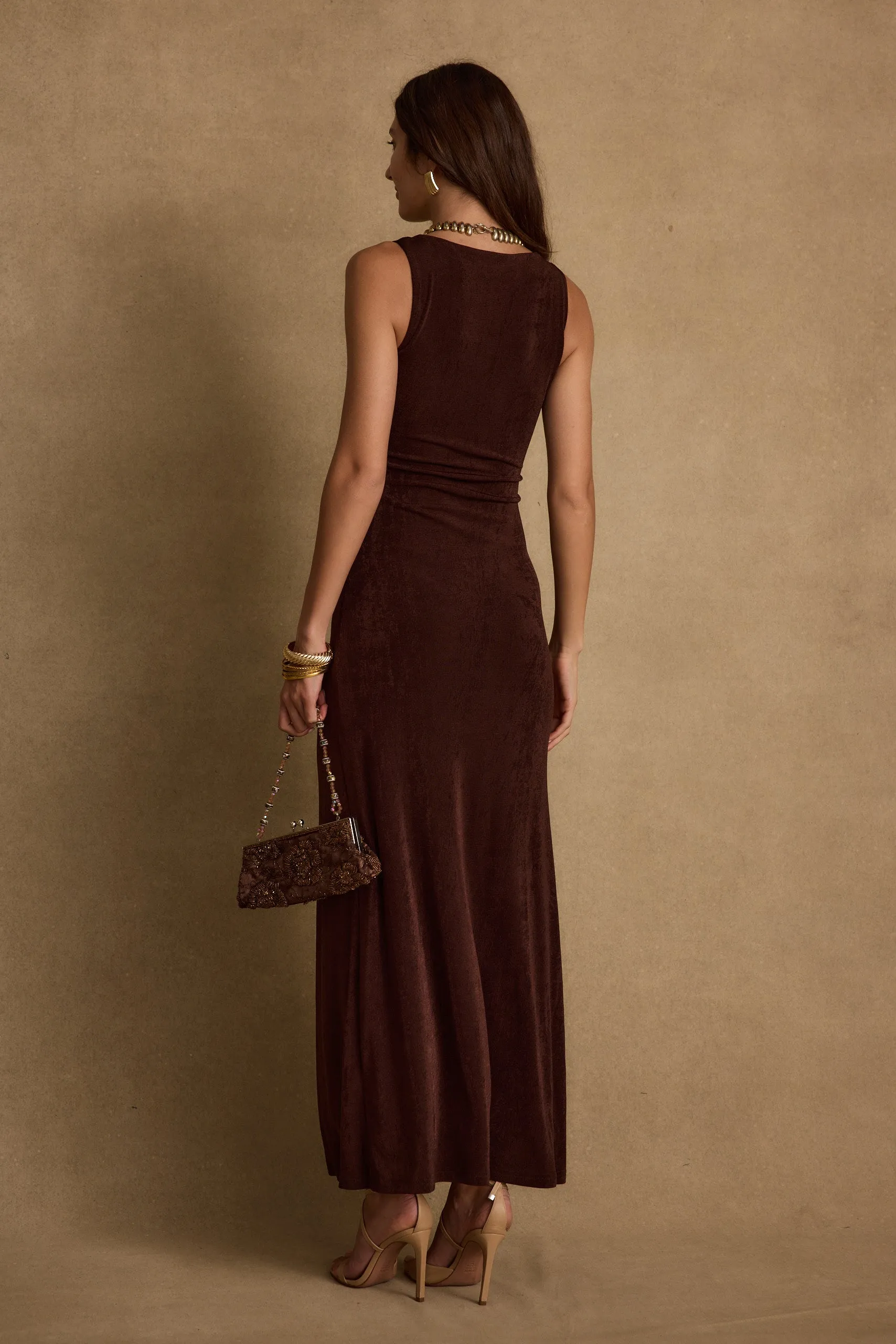 Reese Espresso Slinky Maxi Dress sold by 12th Tribe product image thumbnail 3