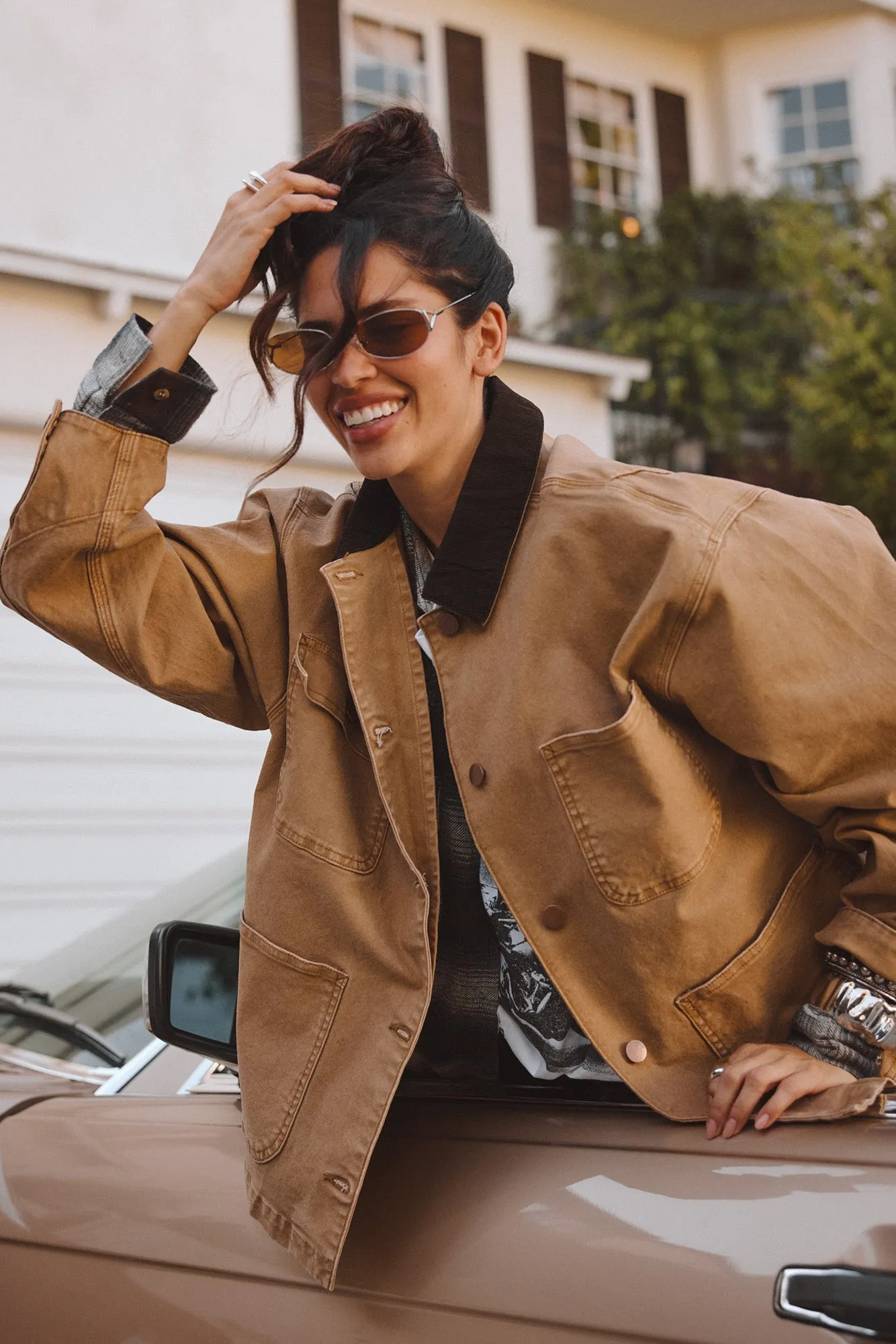 Harbor Khaki Barn Jacket sold by 12th Tribe product image thumbnail 5