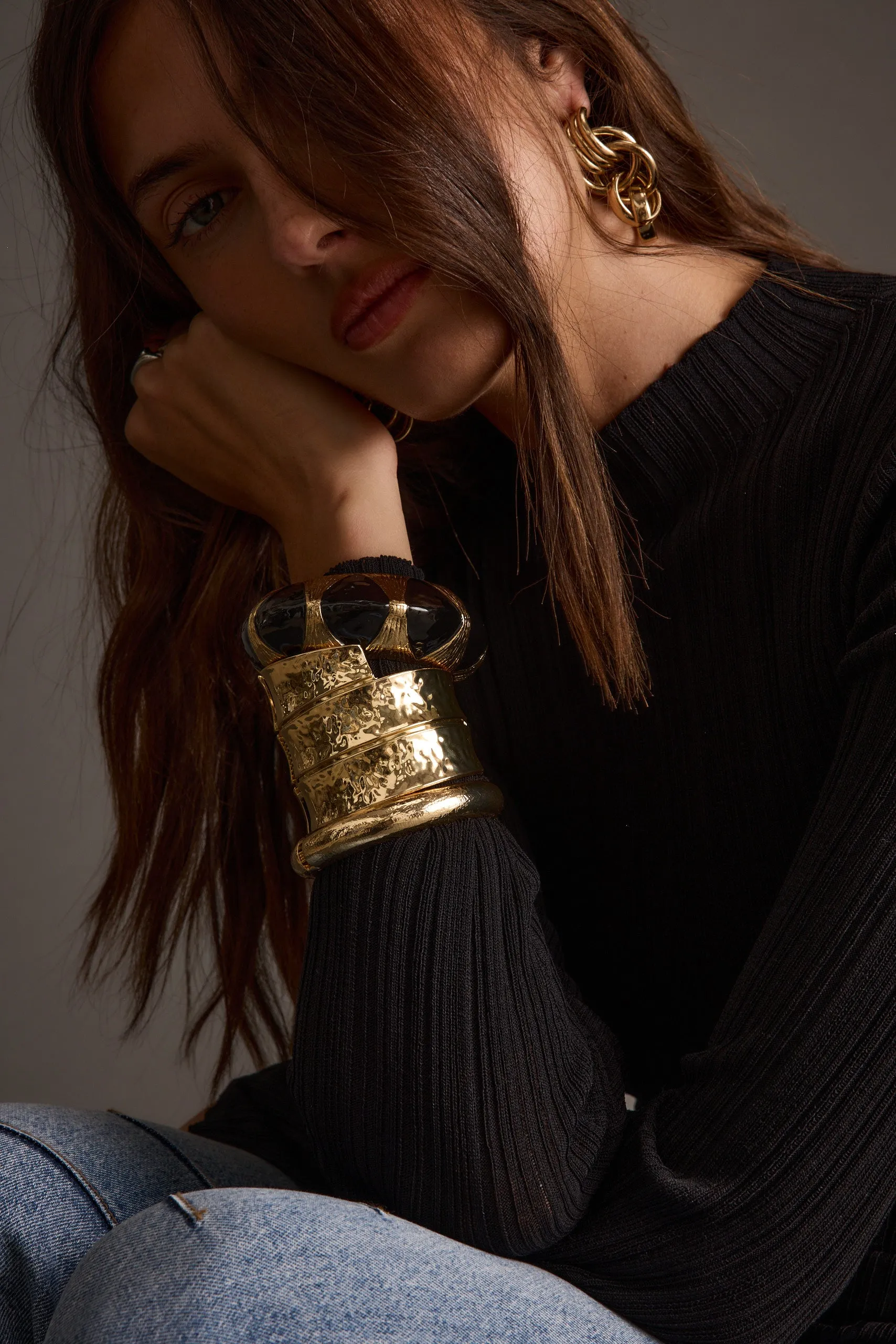 Yana Set of 3 Gold Bangles sold by 12th Tribe product image thumbnail 3