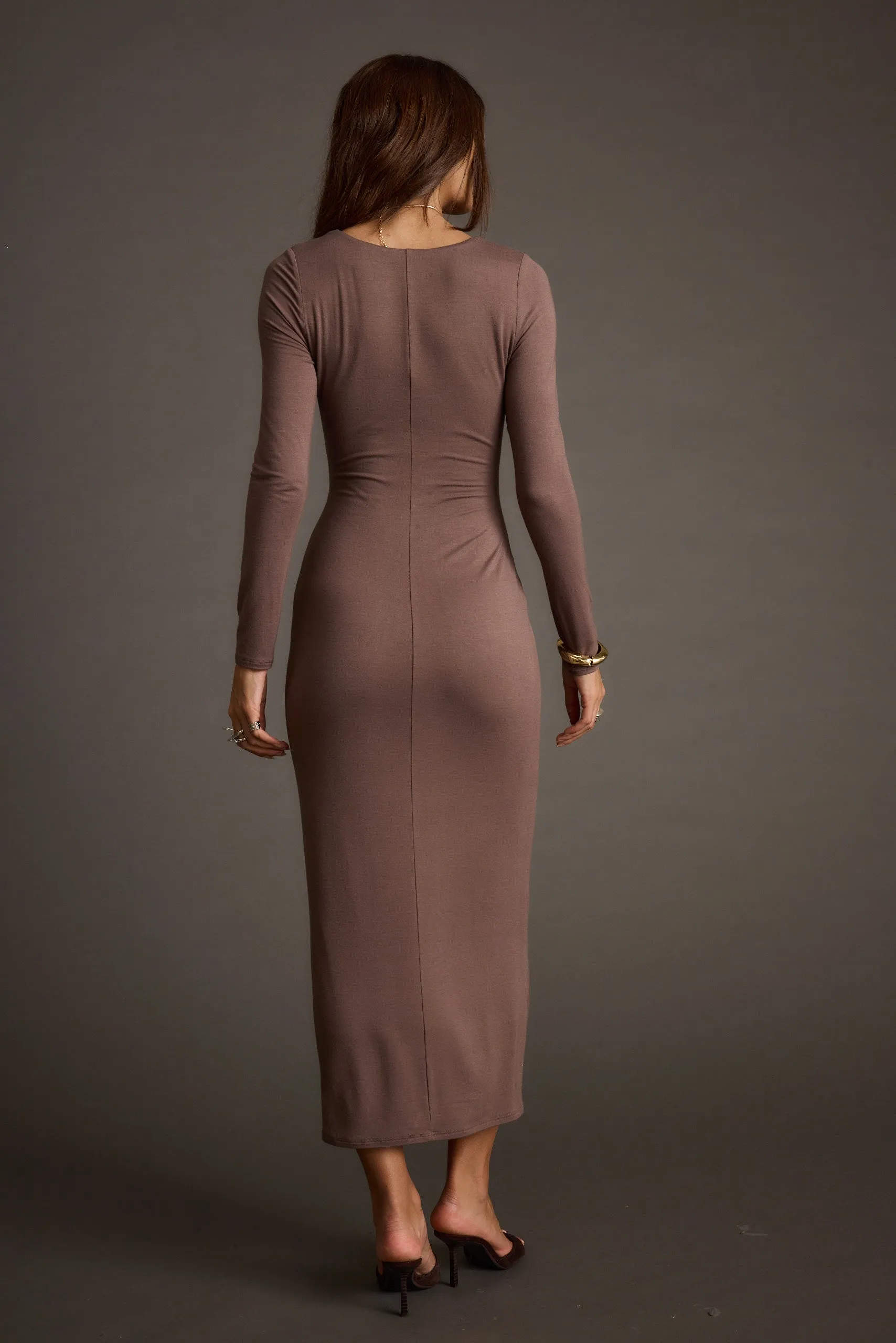 Giavana Dark Taupe Maxi Dress sold by 12th Tribe product image thumbnail 2