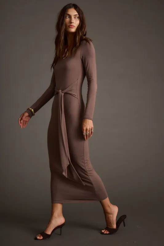 Giavana Dark Taupe Maxi Dress sold by 12th Tribe