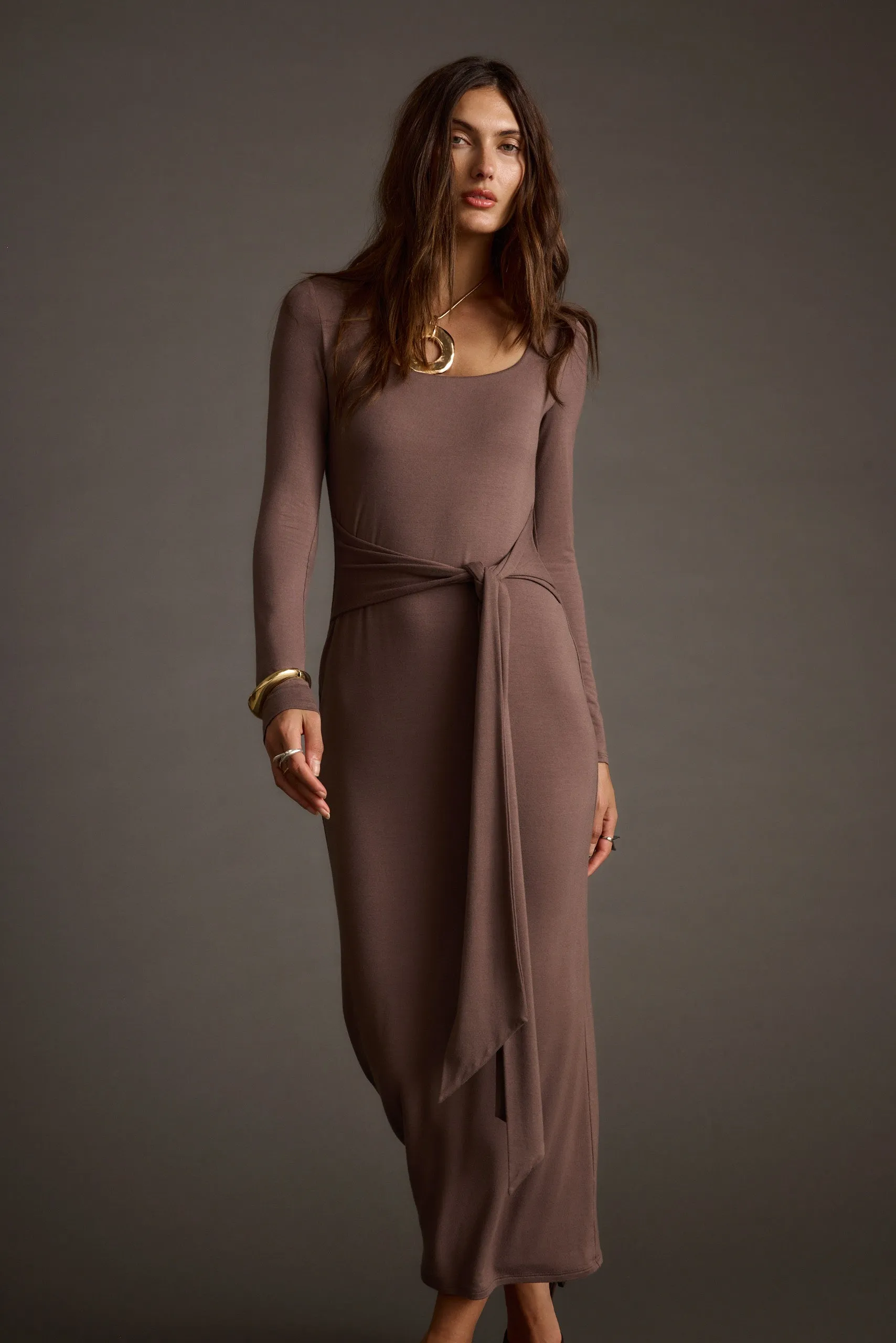 Giavana Dark Taupe Maxi Dress sold by 12th Tribe product image thumbnail 3