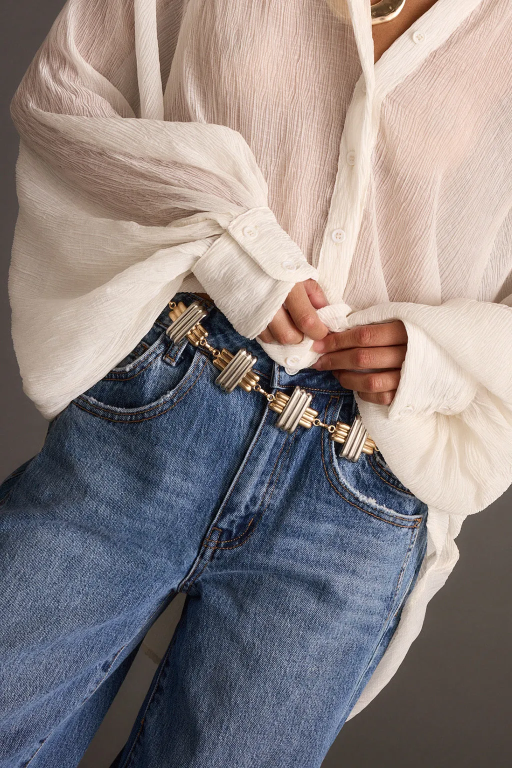 Dessa Mixed Metal Chain Belt sold by 12th Tribe product image thumbnail 3