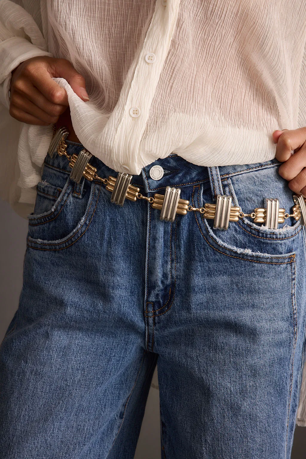 Dessa Mixed Metal Chain Belt sold by 12th Tribe product image thumbnail 5