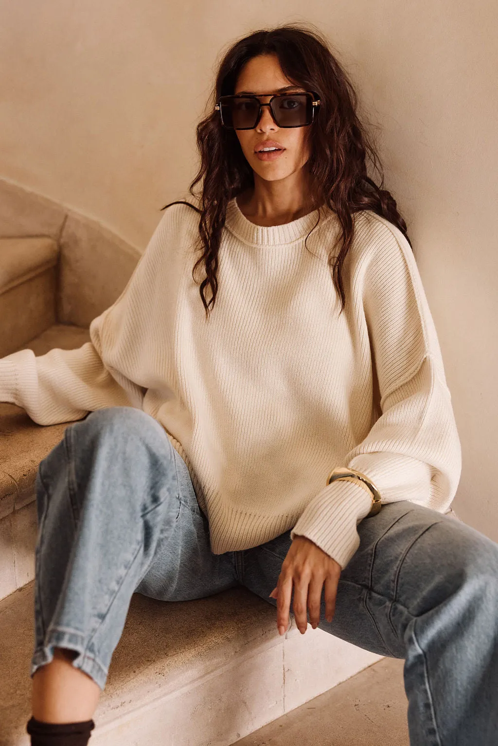 Chelsea Cream Sweater sold by 12th Tribe