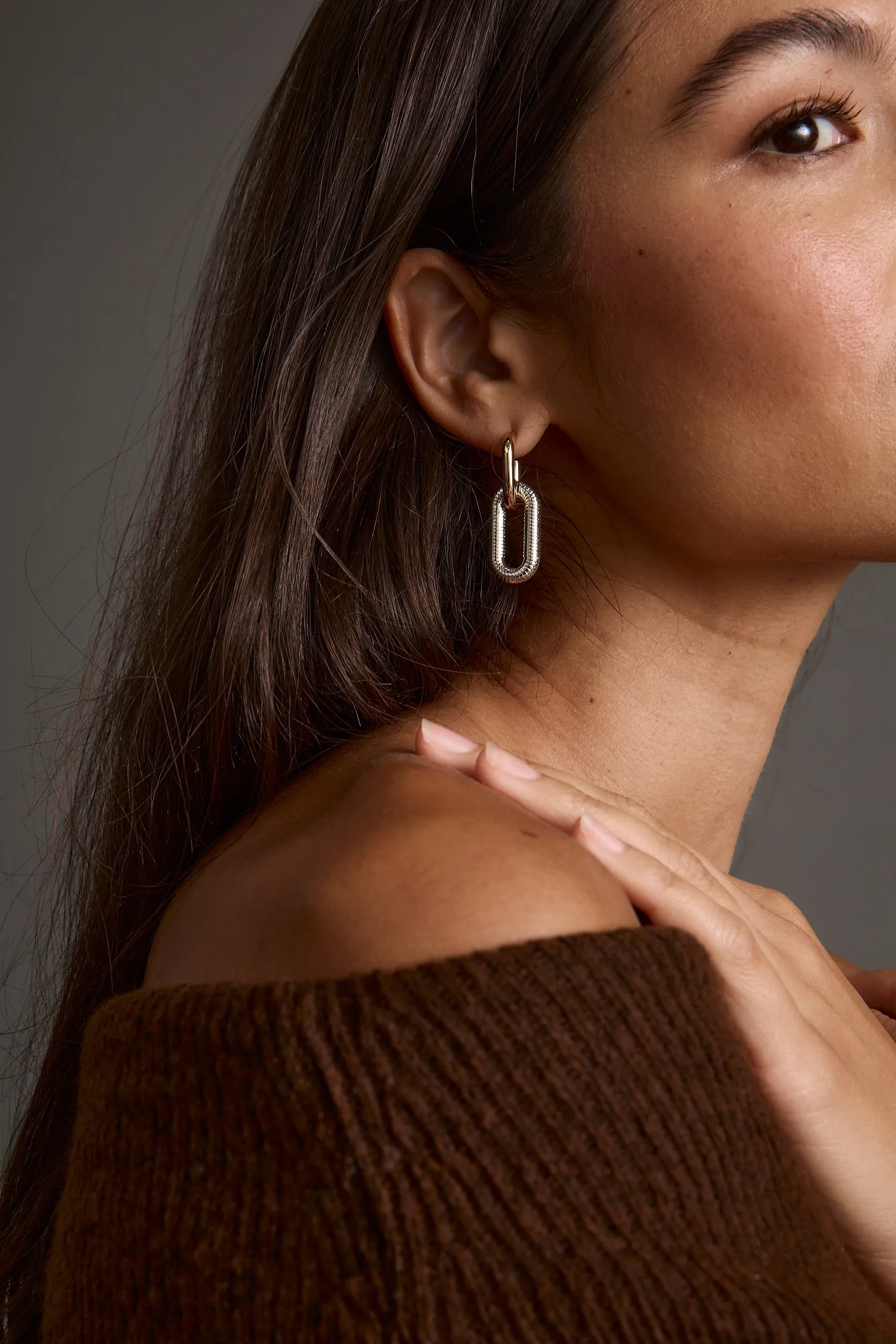 Elsie Mixed Metal Earrings sold by 12th Tribe product image thumbnail 2