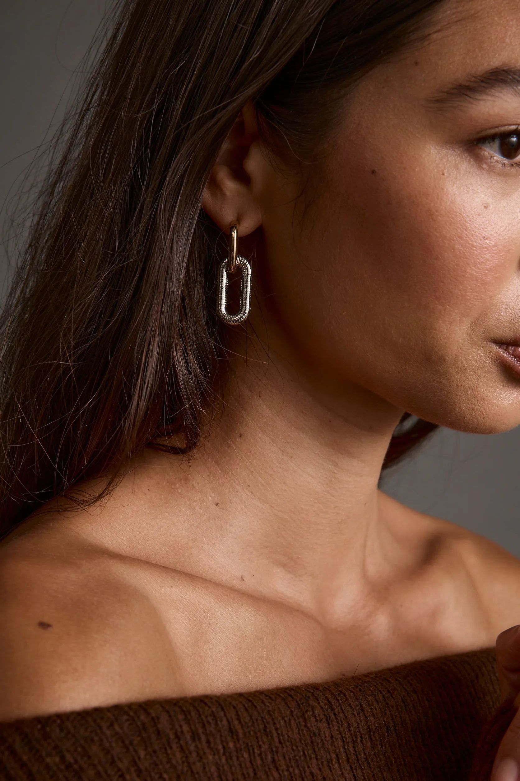 Elsie Mixed Metal Earrings sold by 12th Tribe product image thumbnail 3