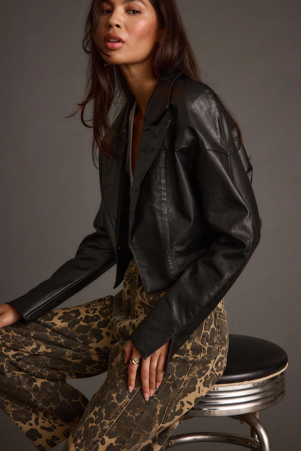 Wilde Black Vegan Leather Jacket sold by 12th Tribe product image thumbnail 5