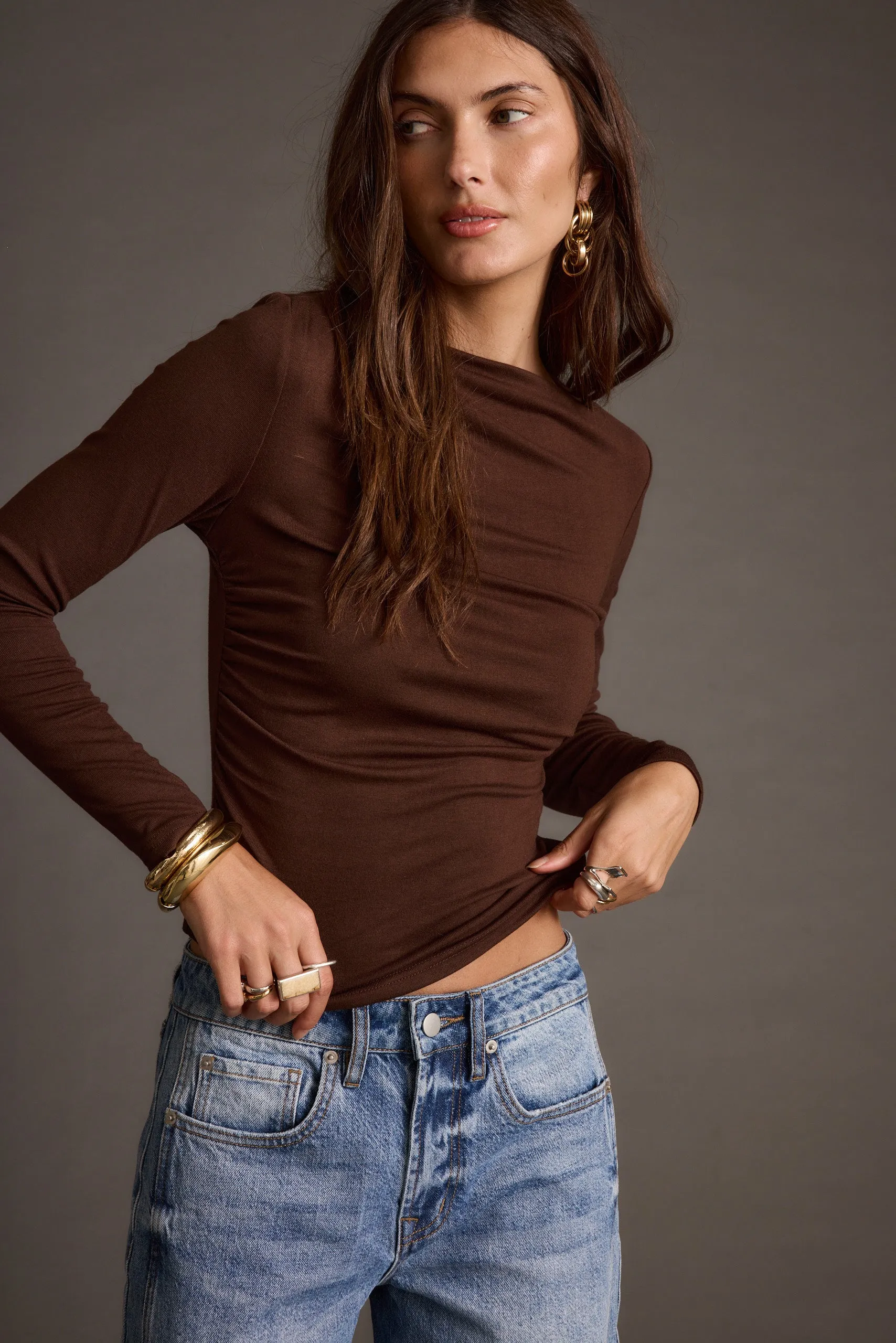 Romy Espresso Top sold by 12th Tribe